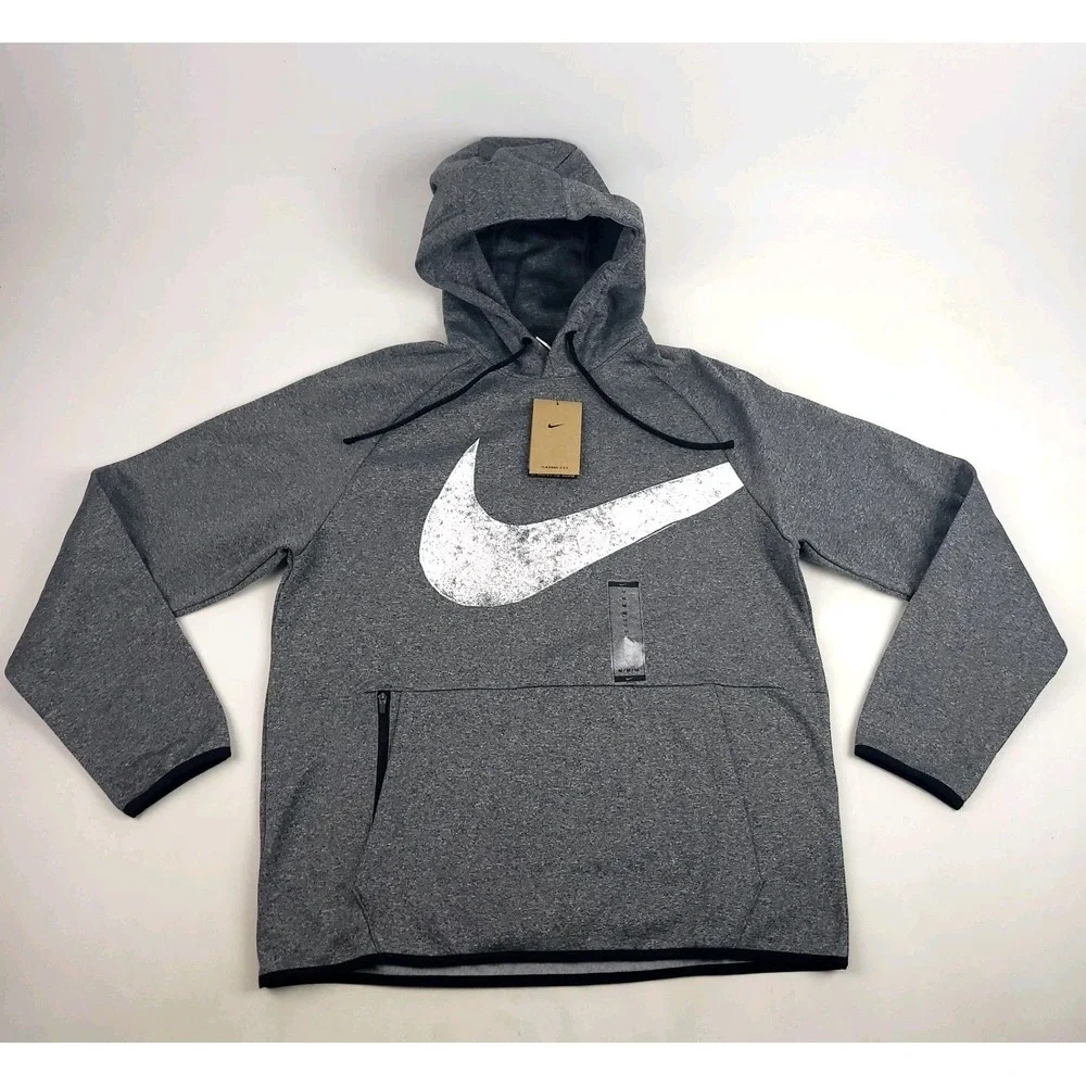Nike Men's Medium Therma-FIT Pro Sweatshirt - Grey FZ1072-010‎ Hoodie New